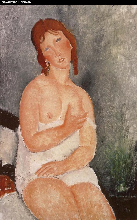 Amedeo Modigliani Red-Haired young woman in chemise